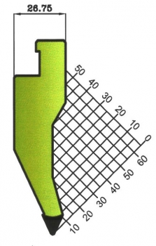 Stempel 50° R:1 H: 100mm Länge: 1020mm sektioniert / geteilt