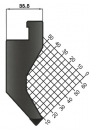 Stempel 85° R:P0,7 H: 100mm Länge: 1250mm sektioniert / geteilt