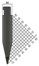 Stempel 60° R:0.6 H: 120mm Länge: 1250mm sektioniert / geteilt