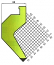 Stempel 90° R:P0,8 H: 120mm Länge: 1020mm sektioniert / geteilt