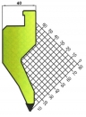 Stempel 50° R:1 H: 120mm Länge: 1250mm sektioniert / geteilt