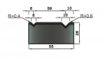 Matrize 90° V6+V10 H: 26mm Länge: 415mm
